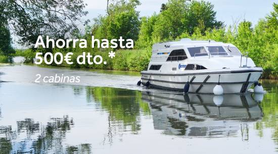 Hasta 500€ dto. sobre los barcos con 2 cabinas