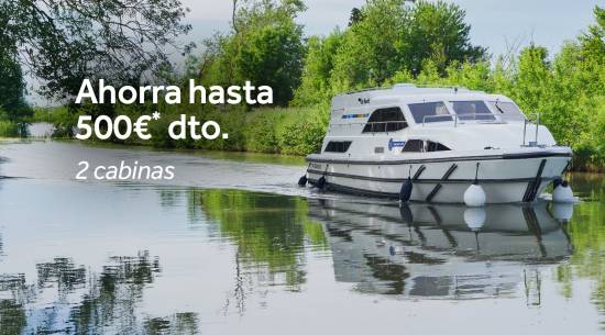 Hasta 500€ de descuento sobre los barcos con 2 cabinas