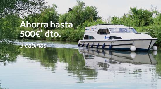 Hasta 500€ de descuento sobre los barcos con 3 cabinas