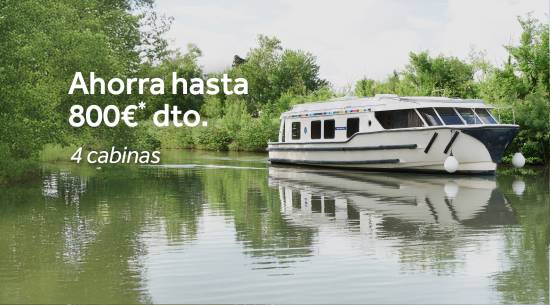 Hasta 800€ de descuento sobre los barcos con 4 cabinas