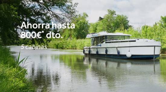 Hasta 800€ de descuento sobre los barcos con 5 cabinas