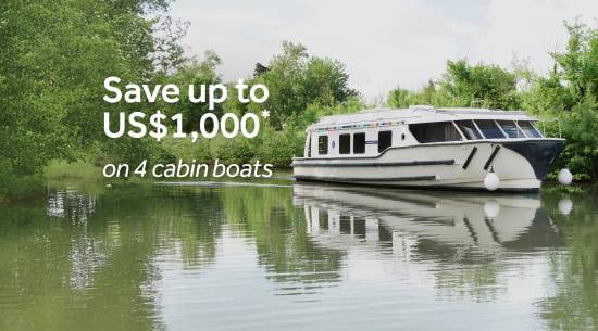 save up to US$1000 on 4 cabin boats