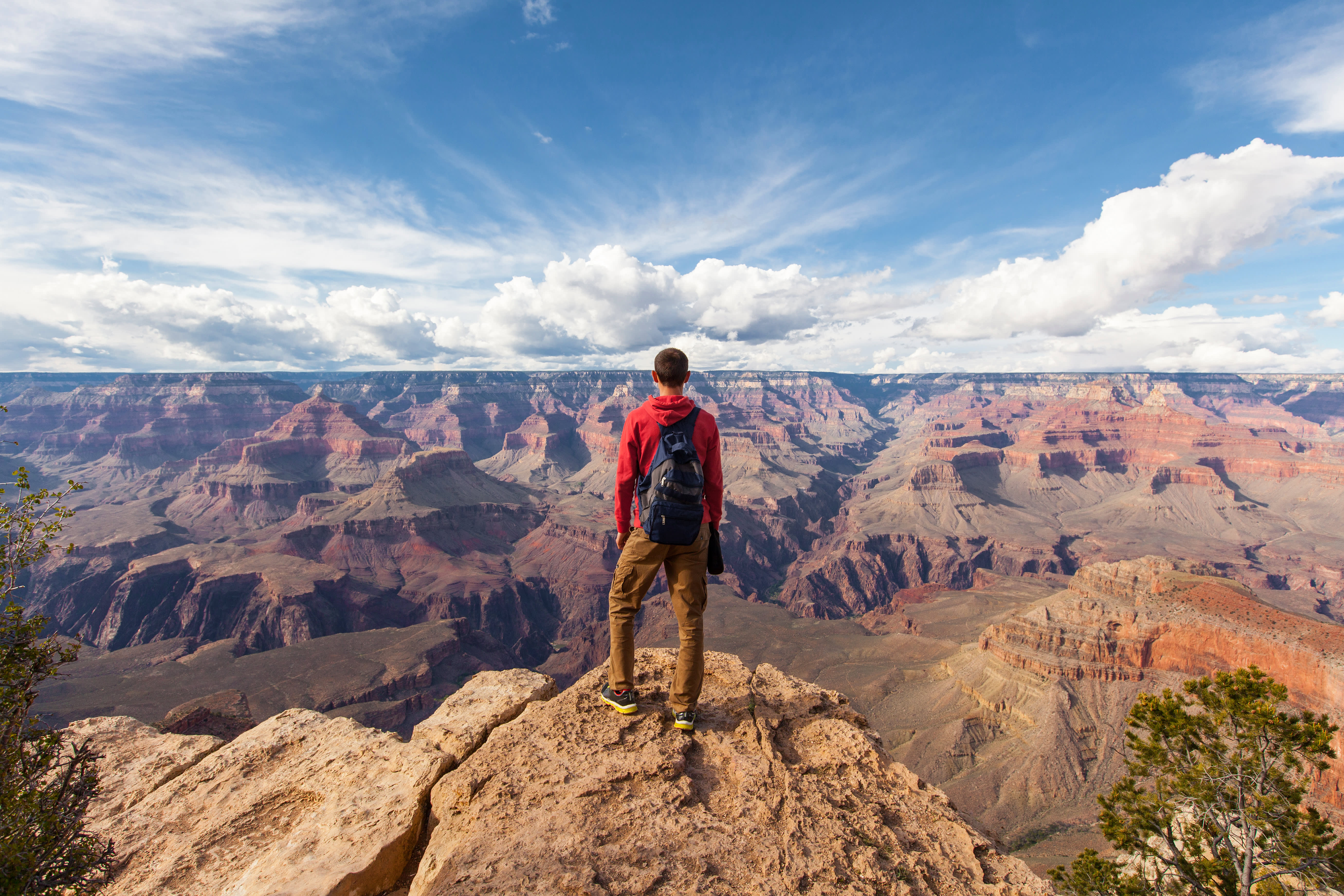 Solo traveller at the Grand Canyon USA