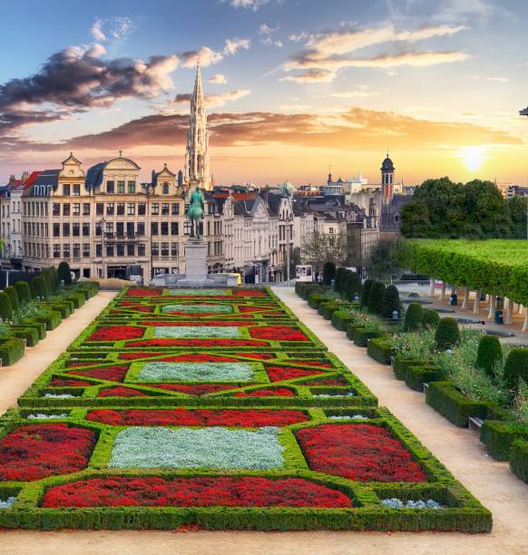 Brussels at sunset, Belgium