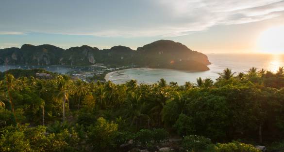 Sunset over Thailand beach