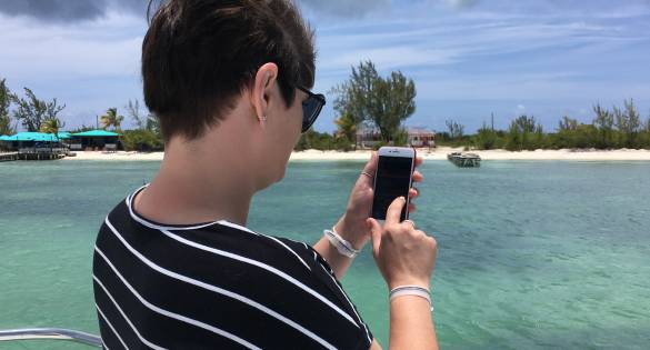 Reserving a mooring ball via the BoatyBall app