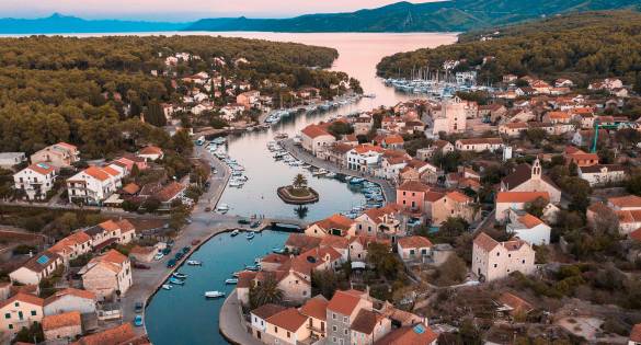 Vrboska Town on the Island of Hvar in Croatia