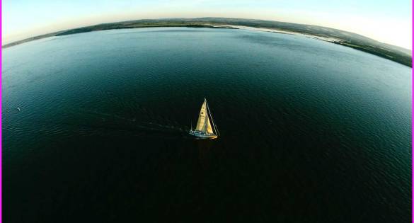 Sailboat on a globe