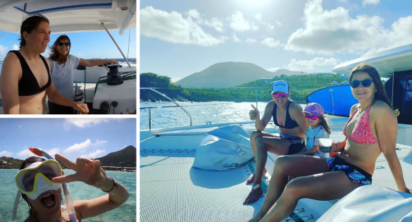 Charline Picon en croisière à Saint-Martin avec Sunsail