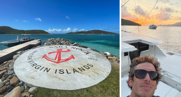 Charlie Dalin en croisière aux Îles Vierges britanniques
