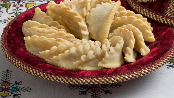 Traditional gazelle cookies in Morocco