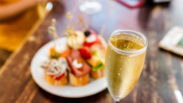 Cava - Similar to French Champagne or Italian Prosecco, Cava is a fizzy wine made from Macabeu, Parellada and Xarello grapes grown in Catalonia. - Spanish cuisine
