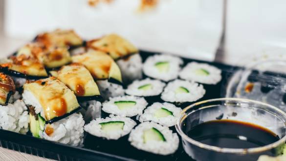 Plateful of Sushi, Japanese dish