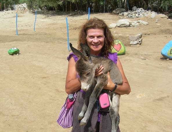 Valerie visiting the sanctuary