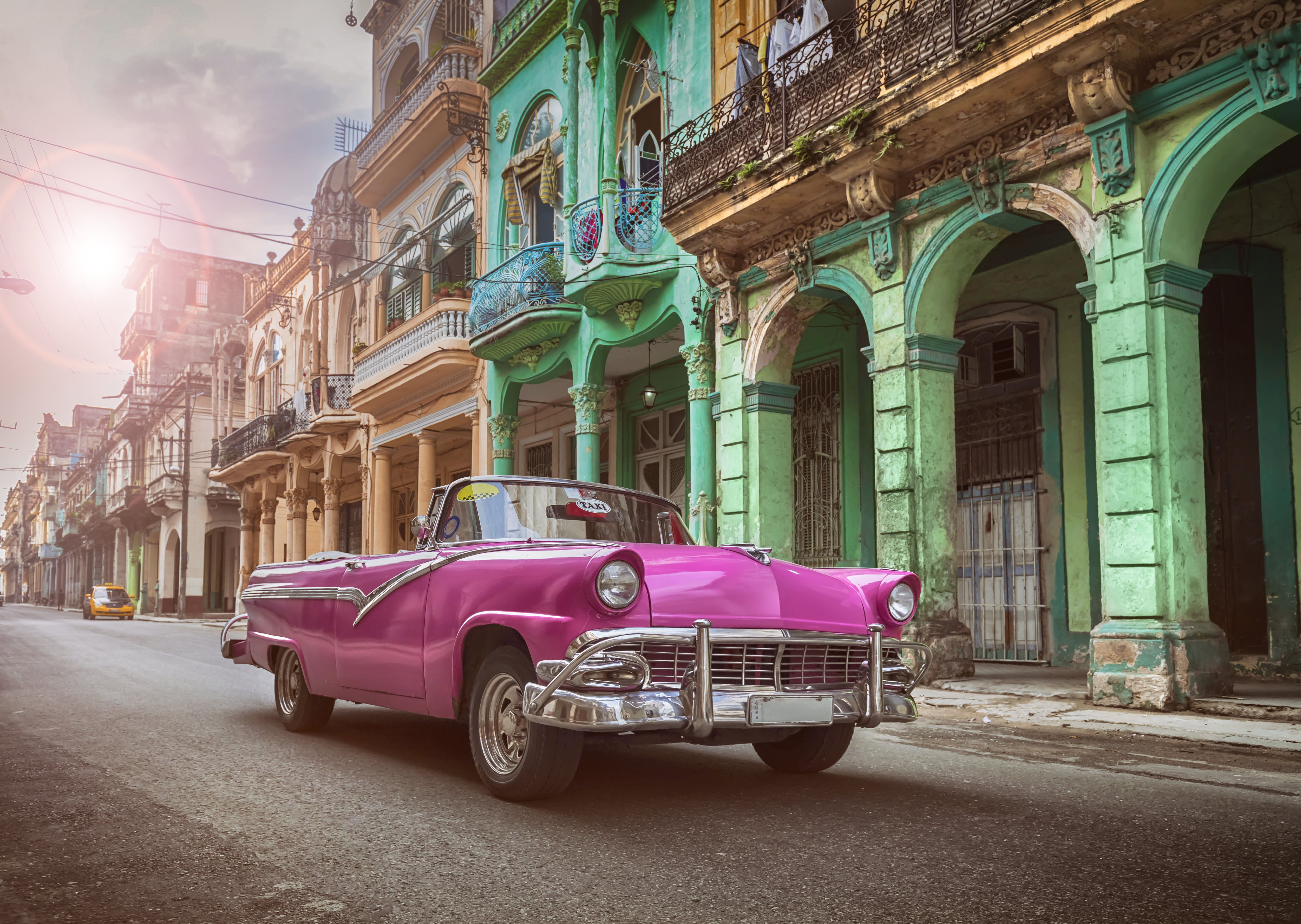 Classic car in a Cuban street, Havana