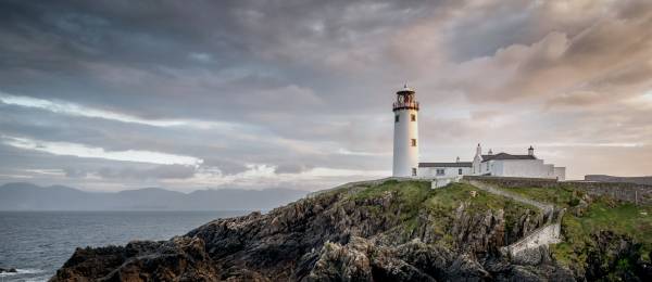 Fanad light house on the north coast of Donegal Ireland. This was taken just before sunset