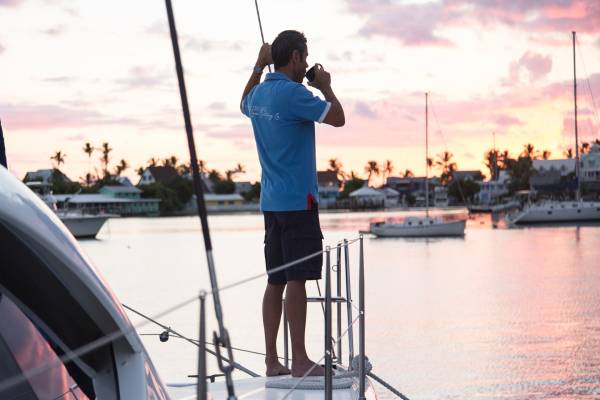 watching the sunset in the bahamas