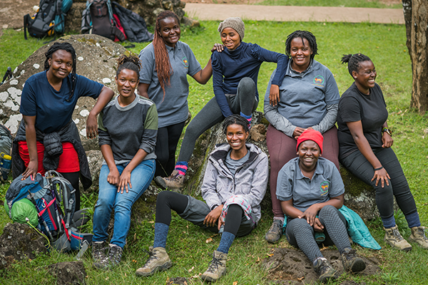 Lioness guides on Kilimanjaro