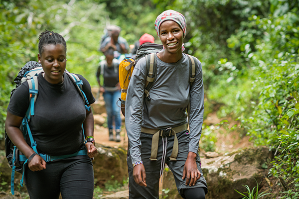 Lioness guides on Kilimanjaro