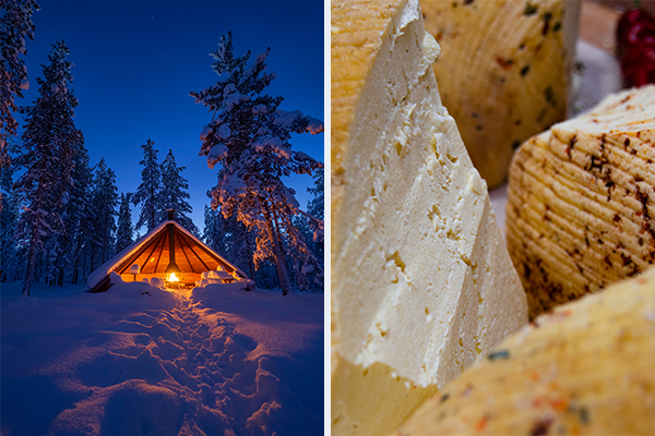 Finnish Kota Dining vs Cheese room in the Dolomites