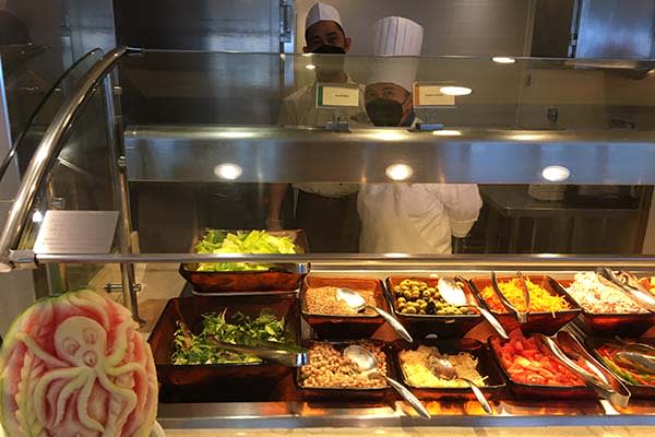 Restaurant staff welcoming guests