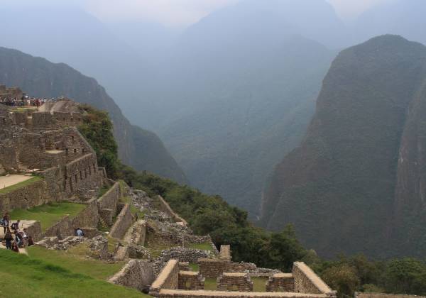 a view of a large mountain in the background