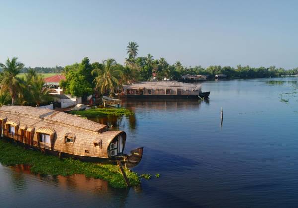 a small boat in a body of water