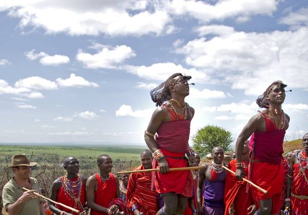 Enchanting Travels Kenya Tours Masai Mara Hotels Sanctuary Olanana Camp maasai dance