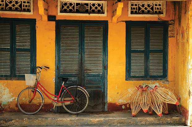 Traditional street scene in Vietnam