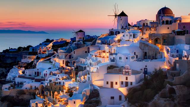 Fira town on Santorini island, Greece