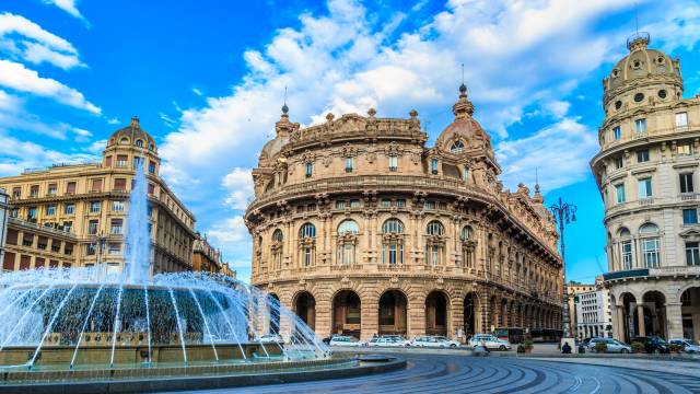 Calle de Alcala and Gran Via in Madrid , Spain