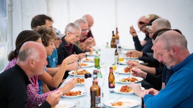 Delicious camp meals on the Mont Blanc Circuit