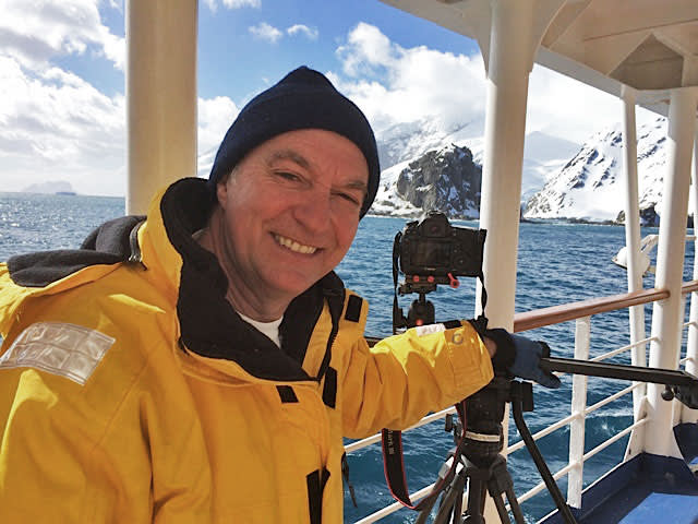 DOP Tony Wannamaker filming Elephant Island
