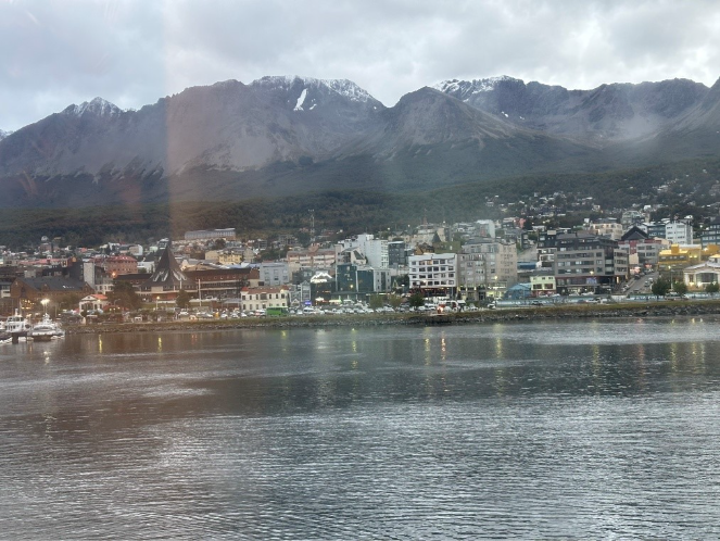 Ushuaia cityscape and harbour 