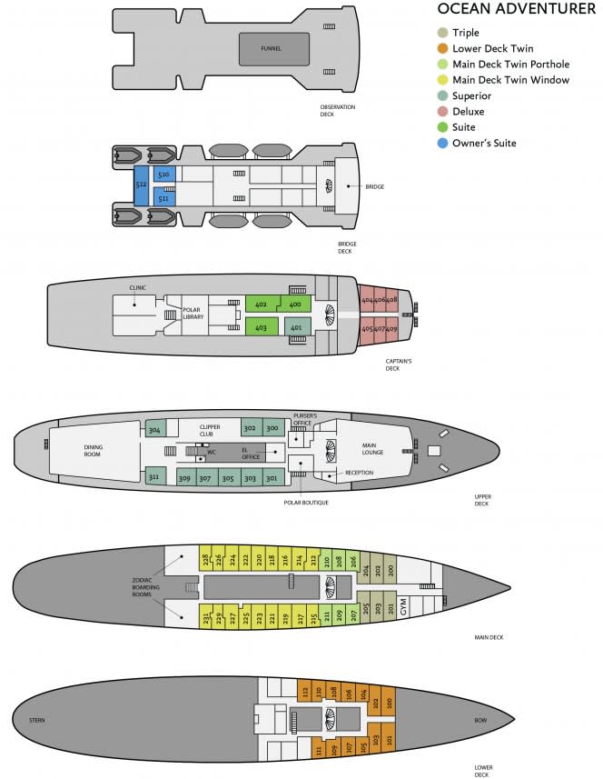 Ocean Adventurer deckplan