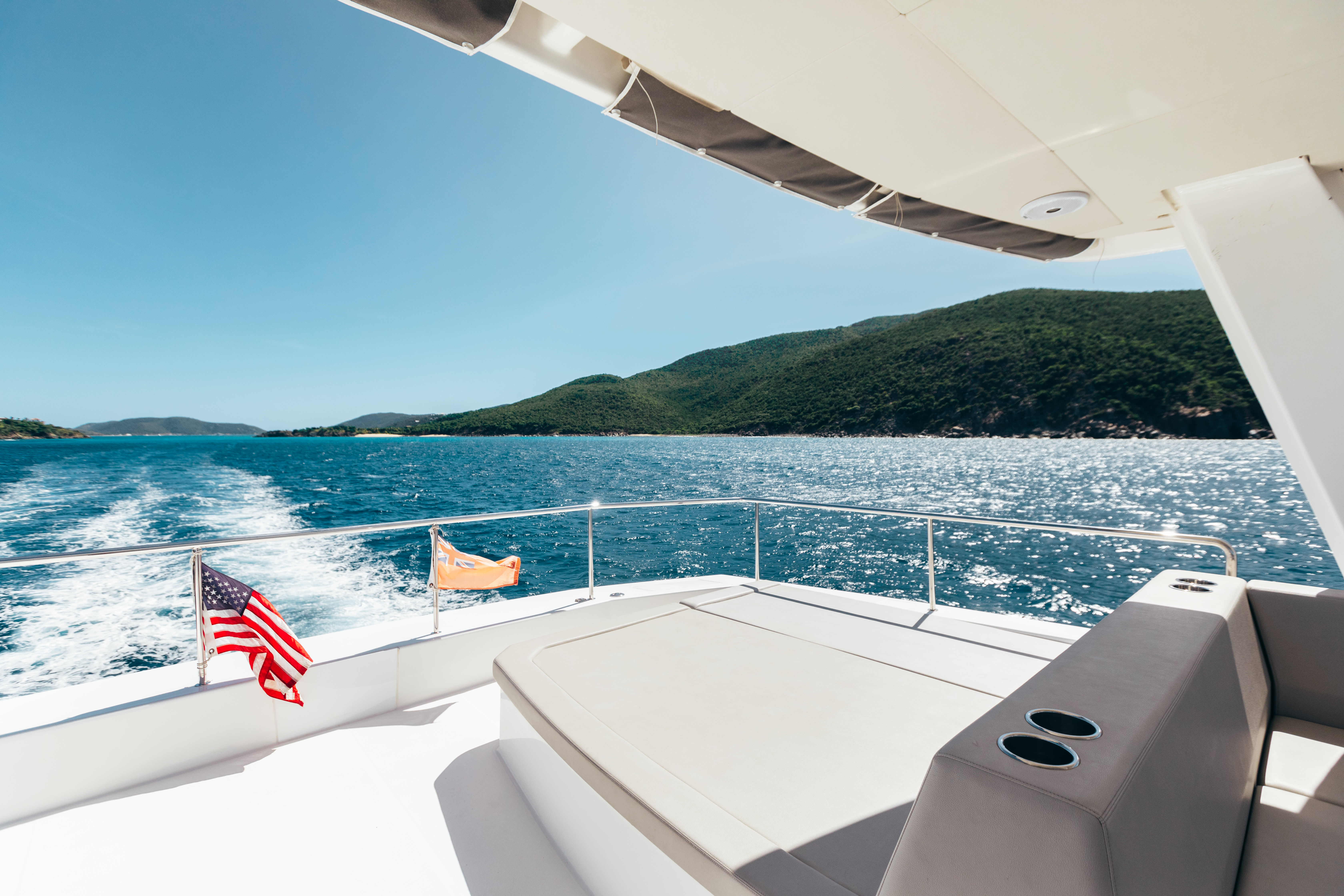 View of the stern of the boat