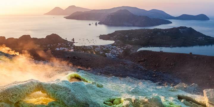 Vulcano island on the Aeolian Islands