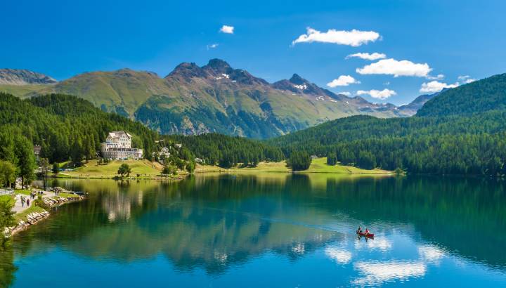 St.Moritz lake, Switzerland