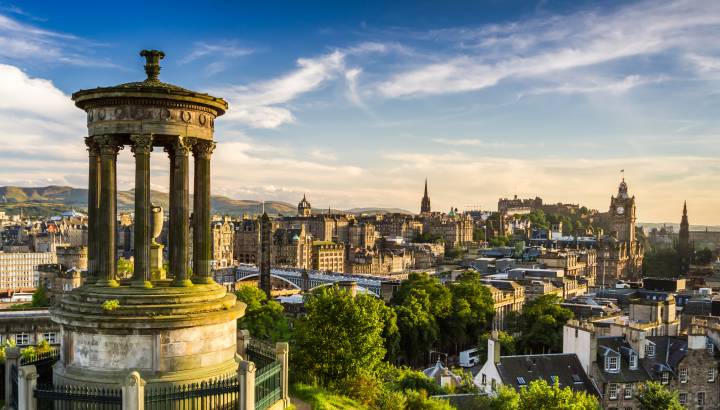 Beautiful view of the city of Edinburgh