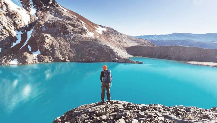 Schneebedeckte Berge in Patagonien