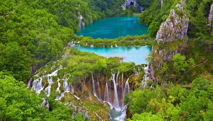 Breathtaking view in the Plitvice Lakes National Park .Croatia