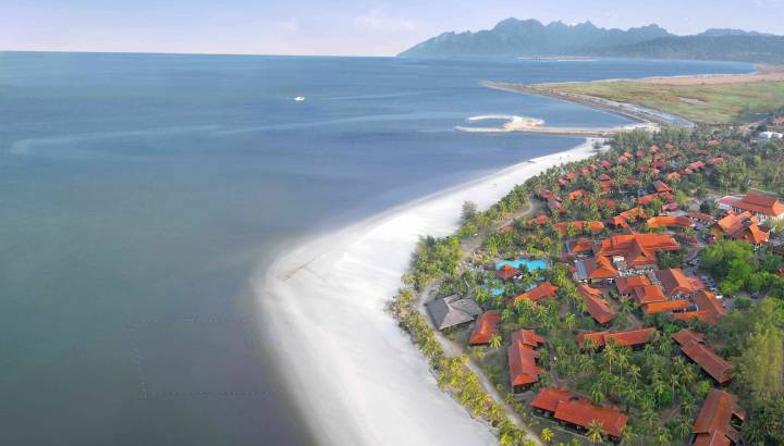 Bird's eye view of Pelangi, Malaysia