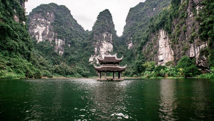 Boat cave tour in Trang, Halong Bay, Ninh Binh province, Vietnam, Asia