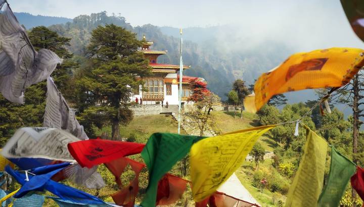 Bhutan Tourism - Prayer Flags in Thimphu - Bhutan travel