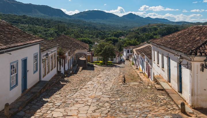 Enchanting Travels Brazil Tours Beautiful view of some colonial Brazilian houses at Tiradentes
