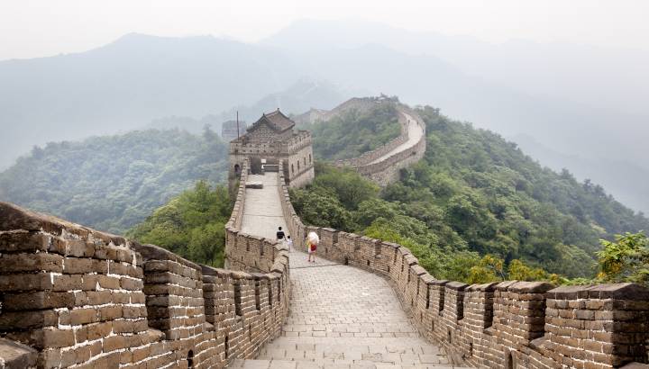 Enchanting Travels China Tours A family walking on the Great Wall of China