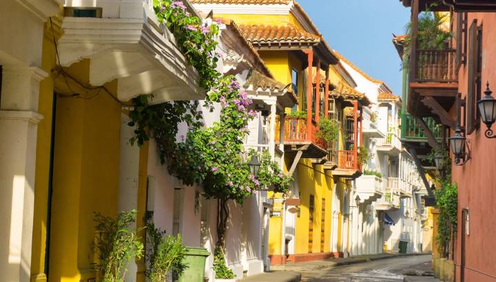 Colorful Cartagena streets Colombia Tours
