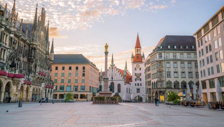 Old Town Hall at Marienplatz Square in Munich, Germany, Europe