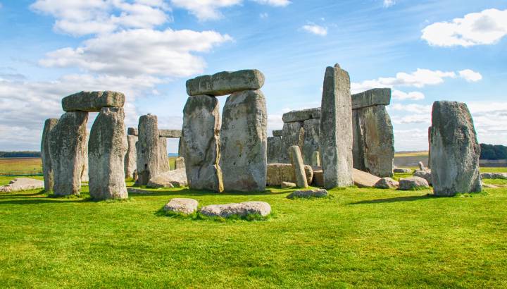 Enchanting Travels Europe Tours Stonehenge with Blue Sky