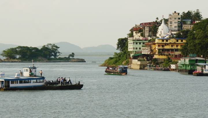 Enchanting Travels India Tours East India Guwahati city along the River Brahmaputra